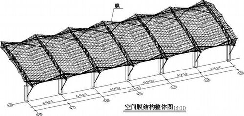 本工程属大跨度膜结构工程,34.2mx21.